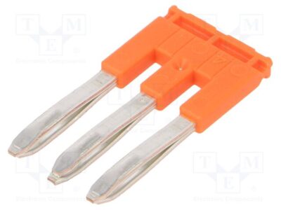 Peigne;Entrelec;600V;orange;pistes:3;W:5,2mm;H:13,4mm Abb réf. TECJB5-3 - Peignes et Répartiteur