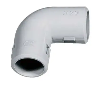 Coude TUBE IRO 90° D.20 réf. 001OL70102 - Accessoires d'installation et boites