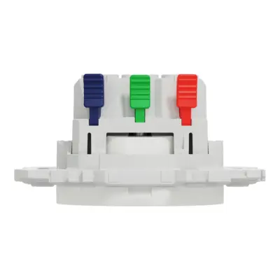 SCHNEIDER Odace Prise de courant 2P+T affleurante blanc craie - S920052